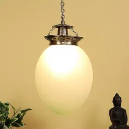 Devansh White Solid Glass Ceiling Lamp-image-14
