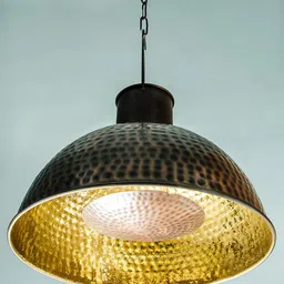 Fos Lighting Copper-Toned Textured Dome-Shaped Ceiling Lamp-30