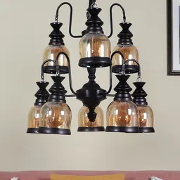 MFD HOME FURNISHING Black Chandelier Metal Ceiling Lamps-picture-51