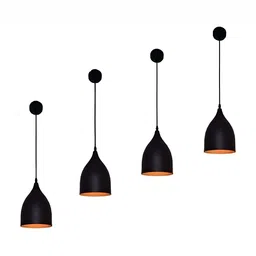 Whiteray Black Aluminium Bell Shaped Contemporary Ceiling Lamp-4