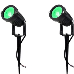 SPARK WORLD Green & Black 2 Pieces Round Plug & Play LED Blubs-24