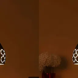 Whiteray Black Textured Aluminium Quirky Ceiling Lamp-15