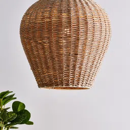 Decazone Rattan Beige Woven Pendant Light Shade Ceiling Lamp-picture-51