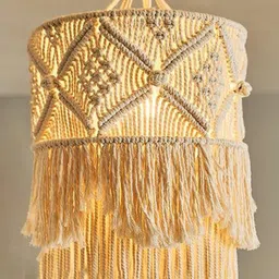 Kaahira Macrame Boho Handmade Chandelier Ceiling Lamp-picture-11