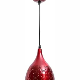 Whiteray Red Textured Cylinder Quirky Ceiling Lamp-image-46