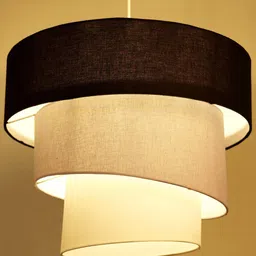 Decazone Black & White Chandelier Spiral Drop Pendant Hanging Ceiling Lamp-14