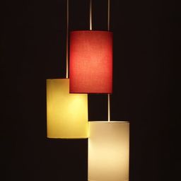 Craftter Yellow & Red 3 Pieces Acrylic Contemporary Ceiling Lamps-1