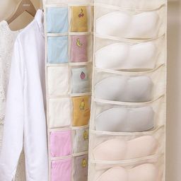HOUSE OF QUIRK Beige Solid Hanging Dual Side Organisers-image-46