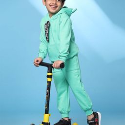 Ameeha Kids Hooded Long Sleeves T-shirt With Trousers-image-69