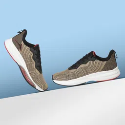 JQR Men EMAIL Beige Email Mesh Running Shoes-13