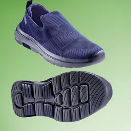 Action Men Navy Blue Mesh Running Non-Marking Shoes-picture-43