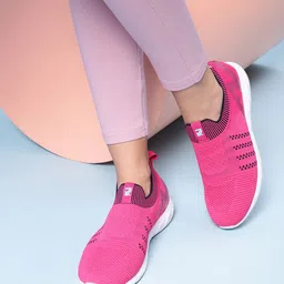 Liberty Women Pink Mesh Walking Non-Marking Shoes-picture-30