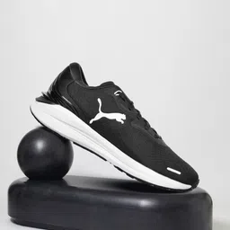 Puma Men Black Solid Electrify Nitro 2 Running Shoes-43