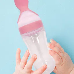 Baby Moo Pink Squeeze Bottle Feeder With Dispensing Spoon 90 Ml-15