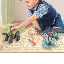 OPINA Kids Set Of 3 Dianosor Toy with Screwdriver Building Learning Stem Toys-1