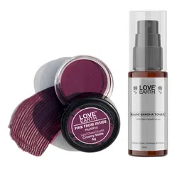 LOVE EARTH Multipot Lip-Cheek-Eyelid Tint 8g & Rajni Gandha Face Toner 100ml-18