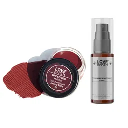 LOVE EARTH Multipot Lip-Cheek-Eyelid Tint 8g & Collagen Boosting Toner 100ml-28