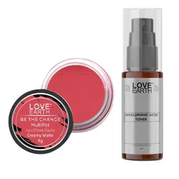 LOVE EARTH Multipot Lip-Cheek-Eyelid Tint 8g & Hyaluronic Acid Toner 100ml-29