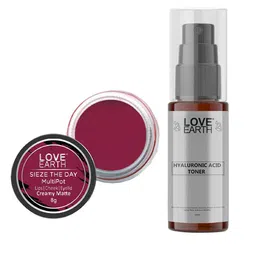 LOVE EARTH Multipot Lip-Cheek-Eyelid Tint 8g & Hyaluronic Acid Toner 100ml-14