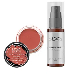 LOVE EARTH Multipot Lip-Cheek-Eyelid Tint 8g & Vitamin C Toner 100ml-15
