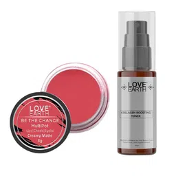 LOVE EARTH Multipot Lip-Cheek-Eyelid Tint 8g & Collagen Boosting Toner 100ml-41