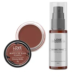 LOVE EARTH Multipot Lip-Cheek-Eyelid Tint 8g & Vitamin C Toner 100ml-17