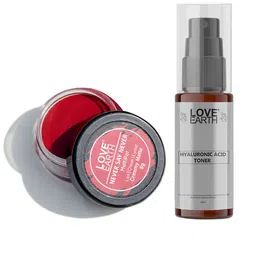 LOVE EARTH Multipot Lip-Cheek-Eyelid Tint 8g & Hyaluronic Acid Toner 100ml-49