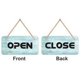 CVANU Blue & Black Printed Wooden Double Sided Sign Board-picture-44