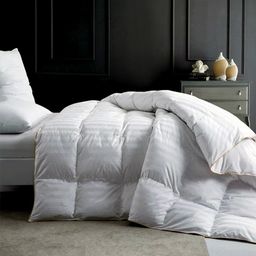 LINENWALAS Happy Sleeping White Striped Mild Winter 210 GSM Single Bed Duvet With Cover-image-53
