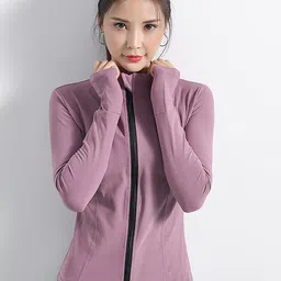 JC Collection Women Purple Lightweight Training or Gym Sporty Jacket-image-54