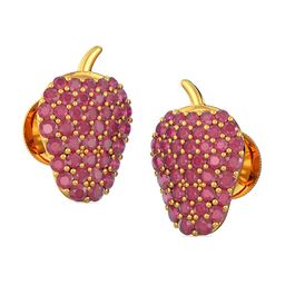 Joyalukkas 22KT Gold Gem Stones Studded Earrings 2.12 gm-image-31