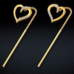 Joyalukkas Glinted 22KT Gold Gemstones Studded Earrings-2.39 gm-image-54