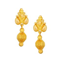 Joyalukkas 22KT Gold Drop Earrings- 1.99 gm-image-4