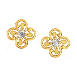 Joyalukkas Girls 22KT Gold Gemstone Studded Earrings-1.1 gm-image-14