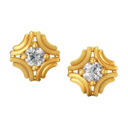 Joyalukkas Girls 22KT Gold Gemstone Studded Earrings- 1.09 gm-image-31