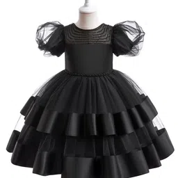 StyleCast x RevolteGirls Embellished Puff Sleeve Fit and Flare Dress-image-13