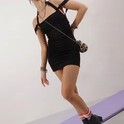 Veni Vidi Vici Women Shoulder Straps Bodycon Mini Dress-picture-39