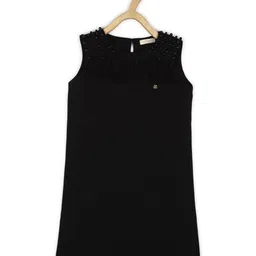 Allen Solly Junior Girls Embellished Pure Cotton A-Line Mini Dress-30