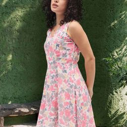 DressBerry Floral Print Chiffon A-Line Mini Dress-picture-33