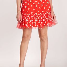 Frolic Rolic Printed Flared Mini Skirt-image-76