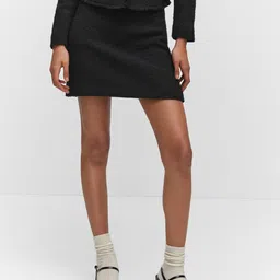 MANGO Tweed Straight Mini Skirt-image-10