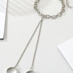 Pinapes Silver-Plated Oxidised Link Bracelet-image-3