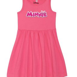 Disney by Wear Your Mind Girls Pink Minnie Print Dress-image-77