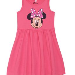Disney by Wear Your Mind Girls Pink Minnie Mouse Printed Dress-image-89
