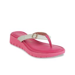 Catwalk Women Pink Colourblocked T-Strap Flats-picture-32