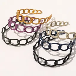 CHRONEX Women Set Of 3 Chain Link Hairband-44