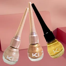 KINDED 3-Pcs Long Lasting Eyeliner - 5ml Each - Golden Glaze-Pink Pearl & Cool Copper-22