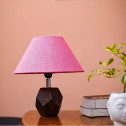 Pinecraft INTERNATIONAL Brown & Pink Table Lamp with Shade-52