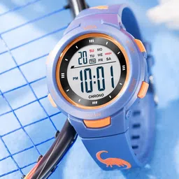 V2A Kids Dial & Straps Digital Multi-Function Watch DK8217P-Dino-Blue-2