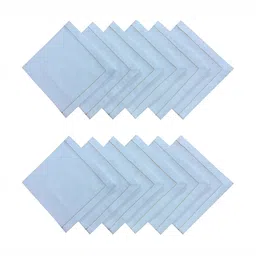 FOVEROS White 12 Pieces Cotton Table Napkins-43